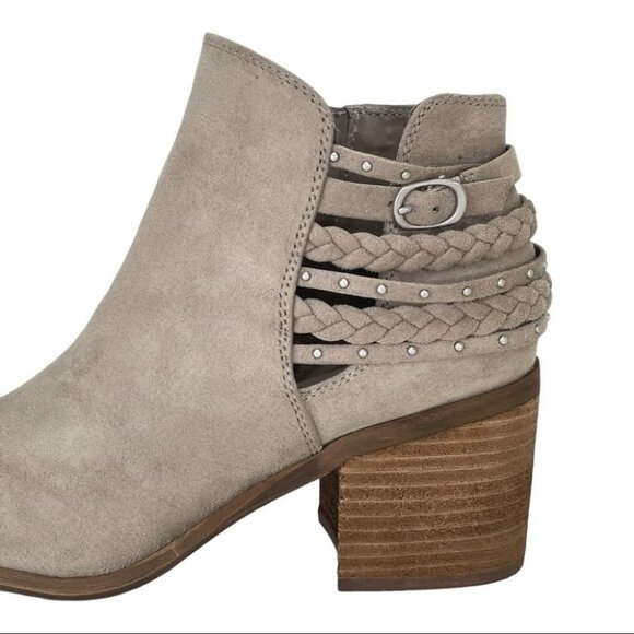 Carlos Santana Ashby Light Doe Fabric Microsuede Womens Ankle Boots Size 9.5M - Picture 7 of 12